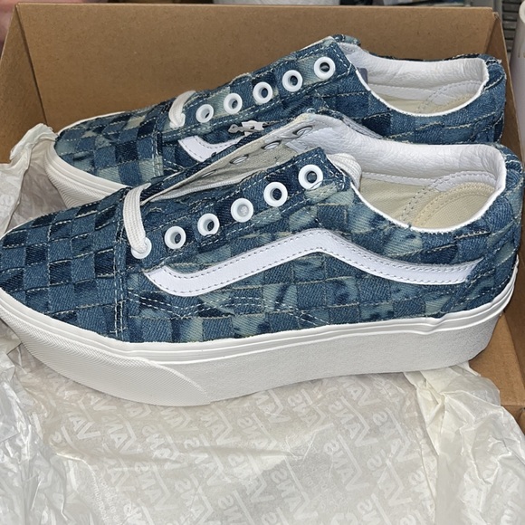 VANS Woven Old Skool Denim Stackform NEW - Picture 4 of 6